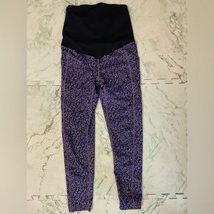 Z by Zella • purple and navy pattern • Maternity leggings